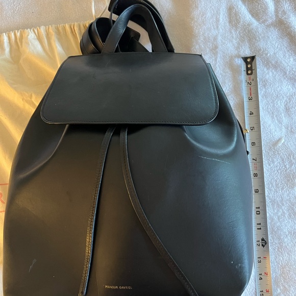 Mansur Gavriel $895 large leather black flamma drawstring backpack - Picture 4 of 16